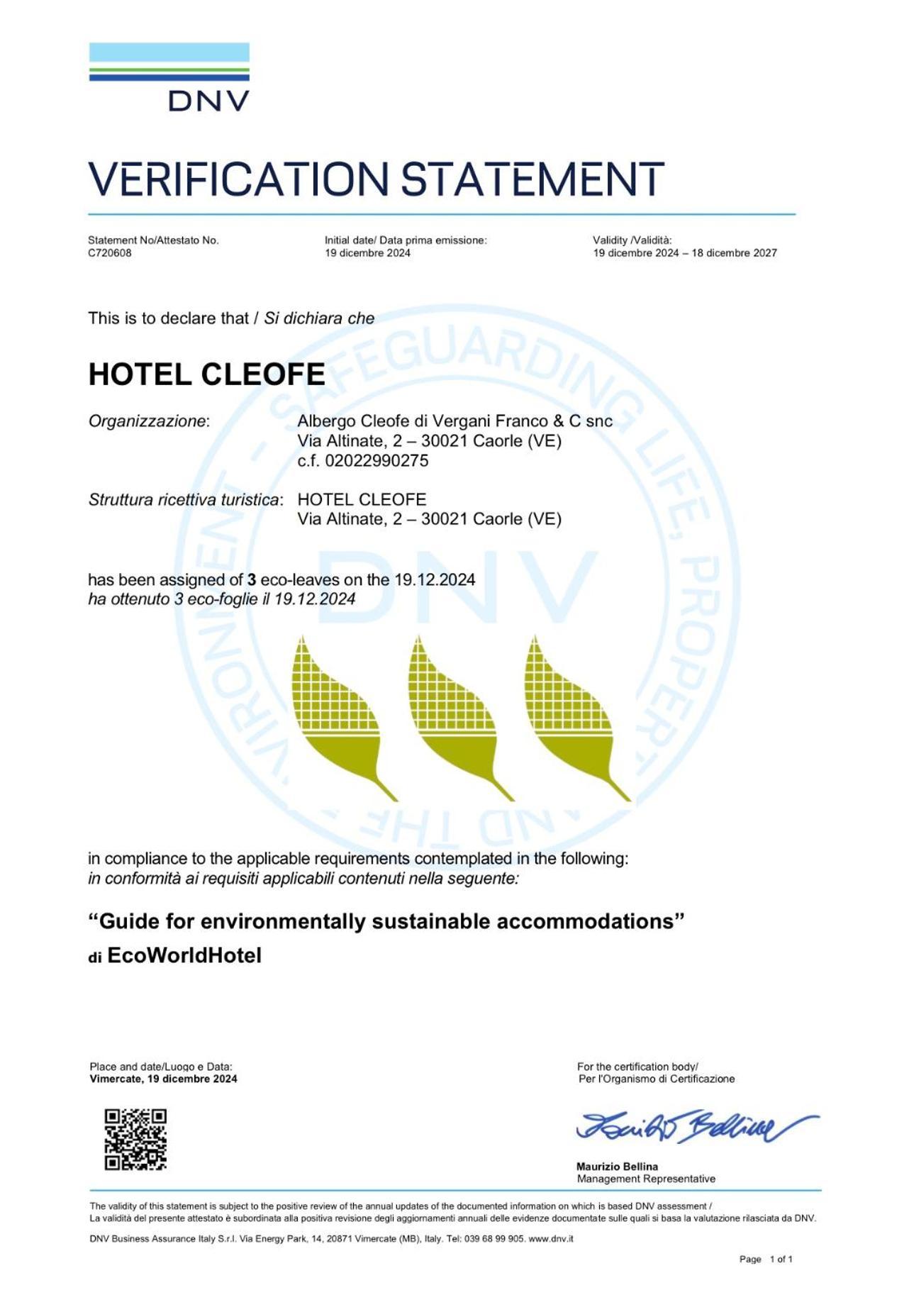 Eco Hotel Cleofe Caorle Bagian luar foto
